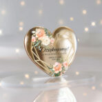 Magnesy Serca lustrzane złote podziękowania dla gości