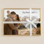 Podziękowania dla Rodziców ze zdjęciem - ramka złota A3