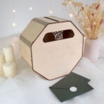 drewniana skrzynka na koperty