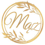 Dekoracje na krzesła ściankę pary młodej - wianki złote