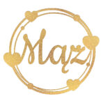 Dekoracje na krzesła ściankę pary młodej - wianki złote