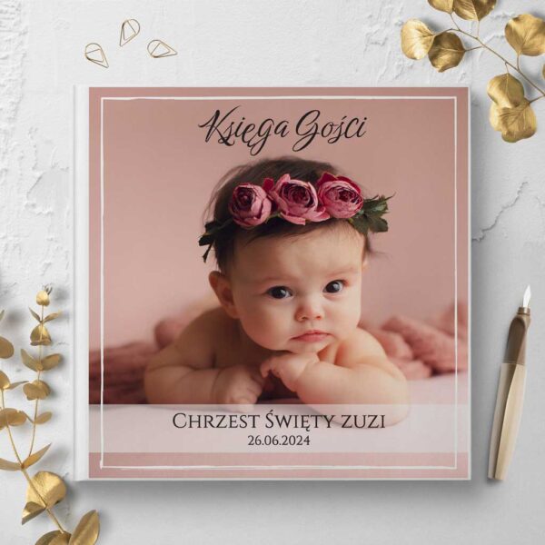 księgi gości na chrzest ze zdjęciem