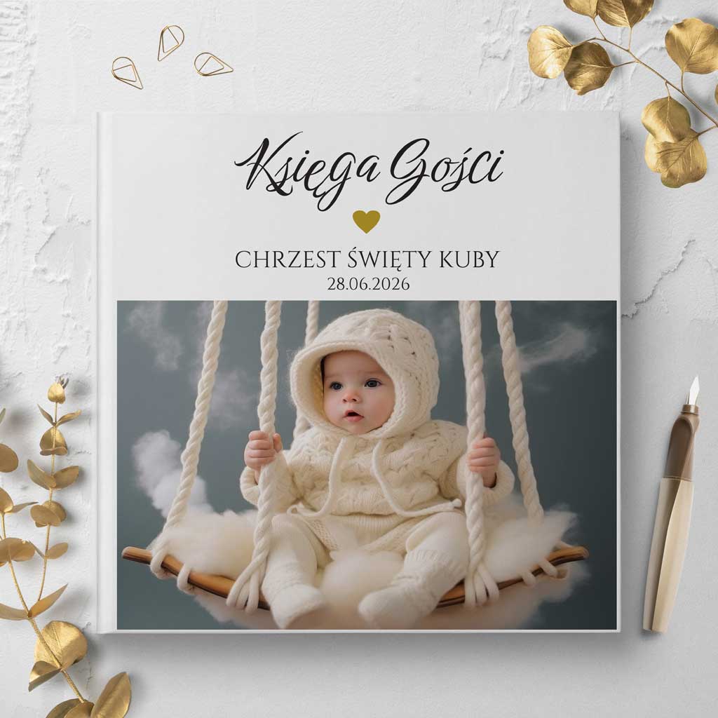 księgi gości na chrzest ze zdjęciem