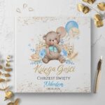 księgi gości na chrzest miś