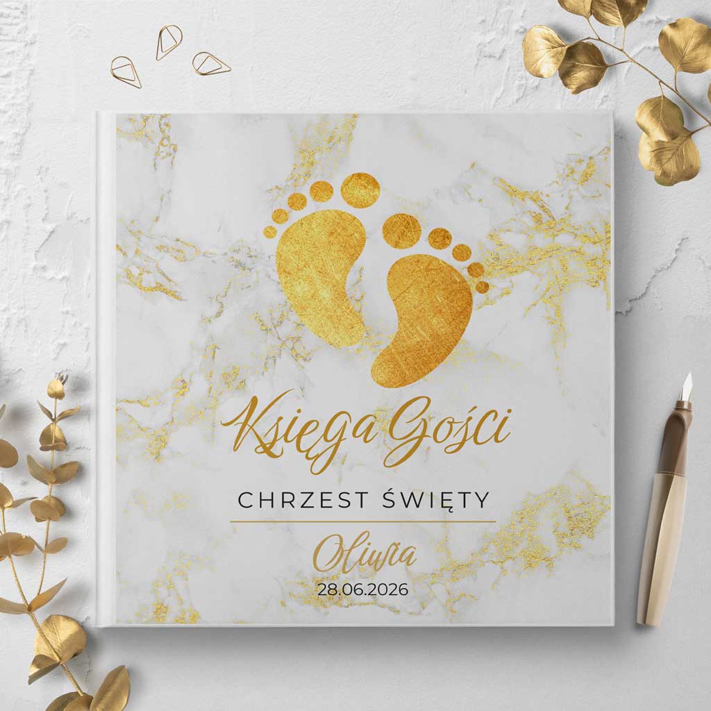 ksiega-gosci-chrzest-stopki księgi gości na chrzest stópki