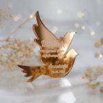 Magnesy lustrzane złote podziękowania dla gości na chrzest roczek