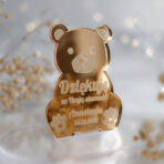 Magnesy lustrzane złote podziękowania dla gości na chrzest roczek