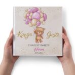 Księga Chrzest- różowe misie - obrazek 3