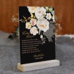 Podziękowania dla rodziców na pleksi kwiaty