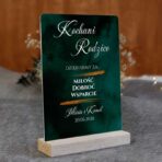 Podziękowania dla rodziców na pleksi kwiaty