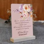 Podziękowania dla rodziców na pleksi kwiaty