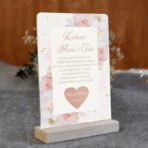 Podziękowania dla rodziców na pleksi kwiaty