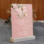 Podziękowania dla rodziców na pleksi kwiaty