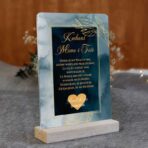 Podziękowania dla rodziców na pleksi kwiaty