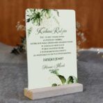 Podziękowania dla rodziców na pleksi kwiaty