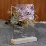 Podziękowania dla rodziców na pleksi kwiaty