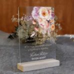 Podziękowania dla rodziców na pleksi kwiaty