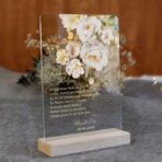 Podziękowania dla rodziców na pleksi kwiaty