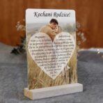 Podziękowanie dla rodziców na pleksi ze zdjęciem kolaż