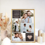 Podziękowania dla Rodziców zdjęcia kolaż - złota ramka A3 - obrazek 9