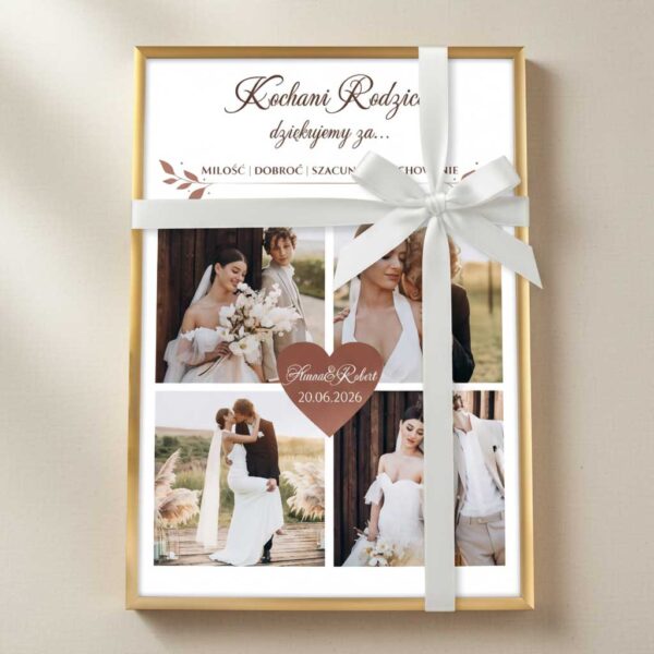 Podziękowania dla Rodziców ze zdjęciem