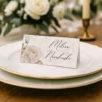 winietki na stół wesele kwiaty