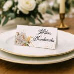 winietki na stół wesele kwiaty