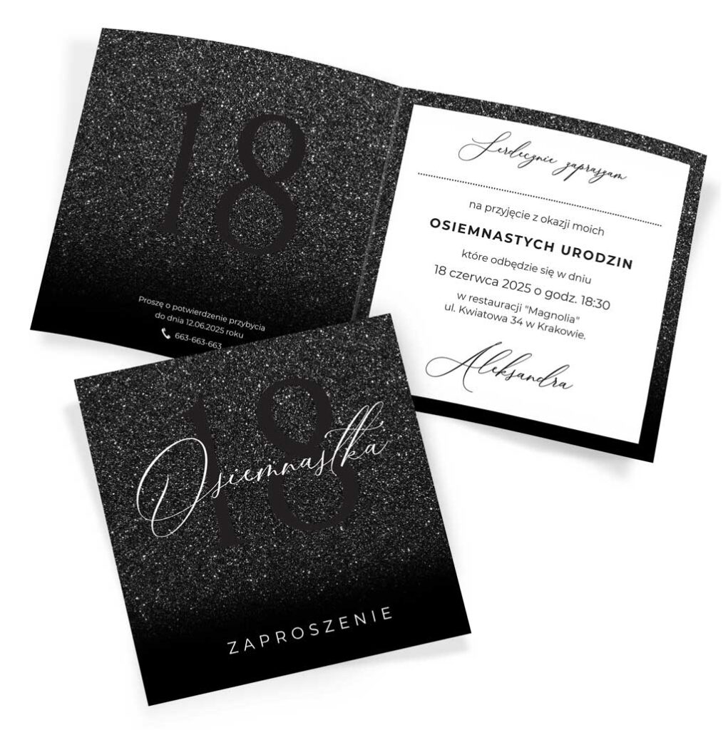zaproszenia urodzinowe na 18 30 40