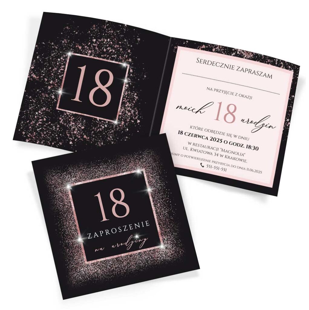 zaproszenia urodzinowe na 18 30 40