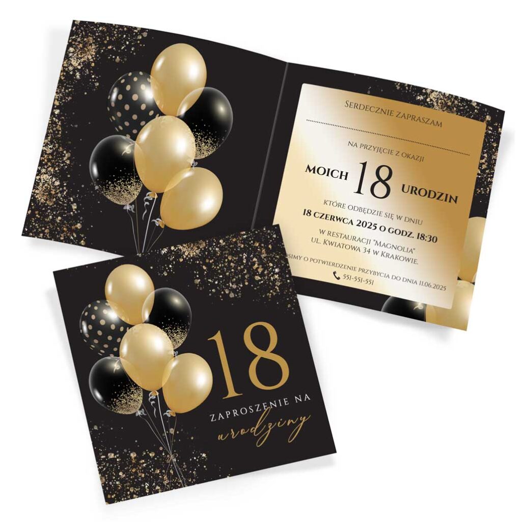 zaproszenia urodzinowe na 18 30 40