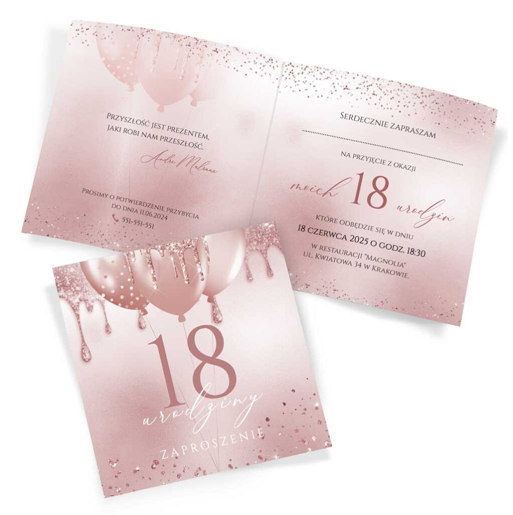 zaproszenia urodzinowe na 18 30 40
