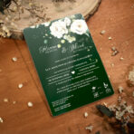 Zaproszenia ślubne na pleksi ciemne tło