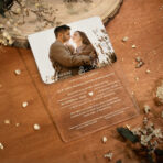 Zaproszenia ślubne na pleksi ze zdjęciem