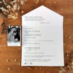 Zaproszenia Ślubne DL opaska ze zdjęciem