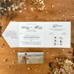 Zaproszenia ślubne kwadratowe opaska ze zdjęciem