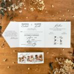 Zaproszenia ślubne kwadratowe opaska ze zdjęciem