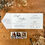 Zaproszenia ślubne kwadratowe opaska ze zdjęciem