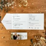 Zaproszenia ślubne kwadratowe opaska ze zdjęciem