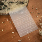 Zaproszenia Ślubne na mlecznej pleksi