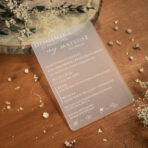 Zaproszenia Ślubne na mlecznej pleksi