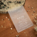 Zaproszenia Ślubne na mlecznej pleksi