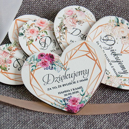 magnesy z podziękowaniem na chrzest