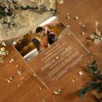 Zaproszenia akrylowe kwadratowe ze zdjęciem