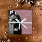 Zaproszenia Ślubne ze zdjęciem i wstążką różowe