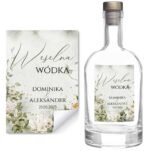 Naklejki na butelki na alkohol weselny
