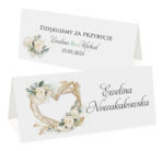 Winietki ślubne boho serce kwiaty