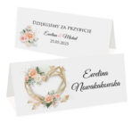 Winietki ślubne boho serce kwiaty