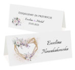 Winietki ślubne boho serce kwiaty