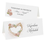 Winietki ślubne boho serce kwiaty