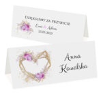 Winietki ślubne boho serce kwiaty